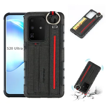 

Multifunction Wallet Case Card Holder Case Wristband Case Finger Ring Case for SAMSUNG S9 S10 5G S10E 20 Note 9 10 Plus Ultra