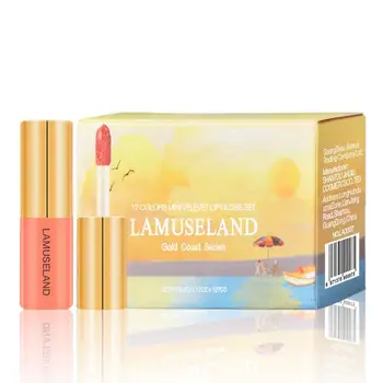 

12PCS/SET velvet matte lip gloss mini sample size 3.5g rose red pink soft lip cream long lasting waterproof nude lip tint LA011