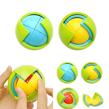 

3D Puzzle Assembly Wisdom Ball Children Educational Toy DIY Magic Assembling Maze Ball Hot Sales
