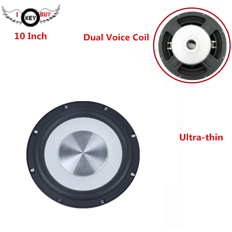 I Key Buy 10 Pollici Ultra Sottile Dual Voice Coil Bass Woofer 245Mm 35Mm Core 4 Ohm Subwoofer Per Lavabo In Alluminio Per Altoparlante Modificato Per