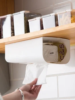 

Plastic Wall-mounted Garbage Bag Storage Box Container Bag Holder Stand Hanging Storage Box Organizer Household Gadgets tools