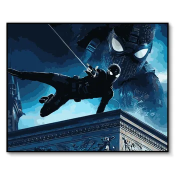 

Tom Holland DIY Painting By Numbers Hand Painted Oil Painting Unique Gift For Home Decor Spider Man Coloring By Number on canvas