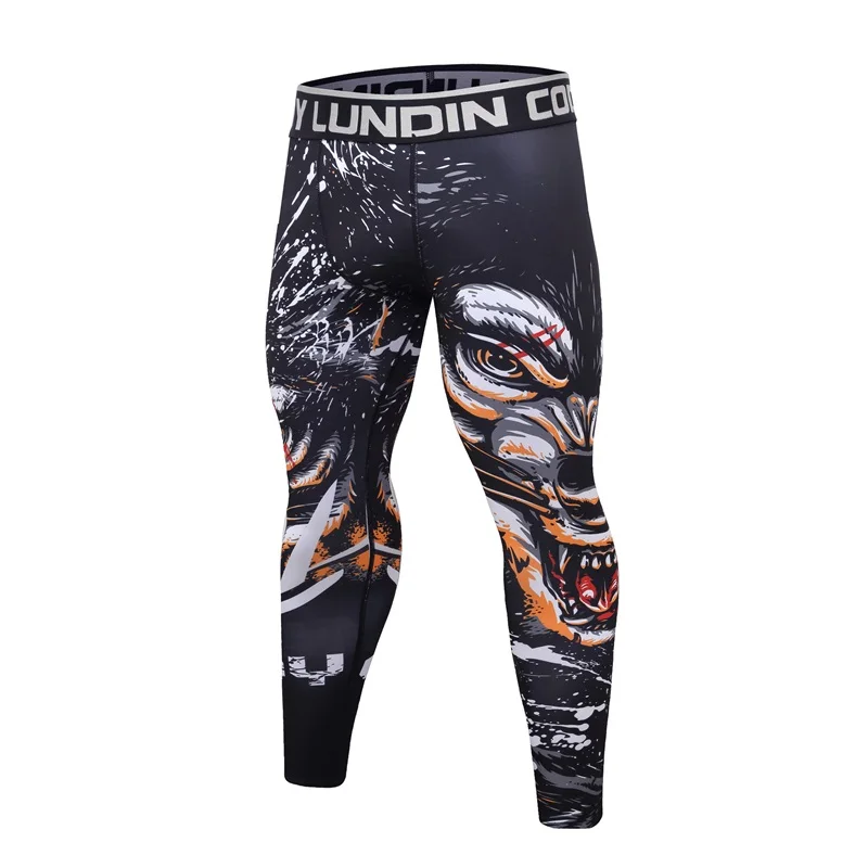 orangotango impressão rashguard kickboxing t-shirts apertadas calças muay thai mma luta