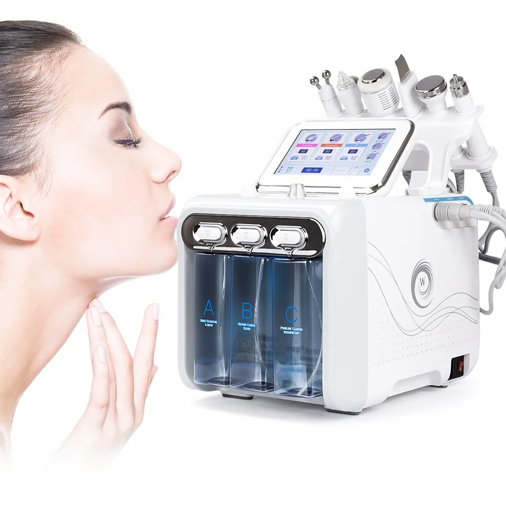 Dropshipping 6 in 1 Portable Hydro Dermabrasion SkinCare BeautyMachine Water Oxygen Jet Hydro Diamond Peeling Micro Dermabrasion