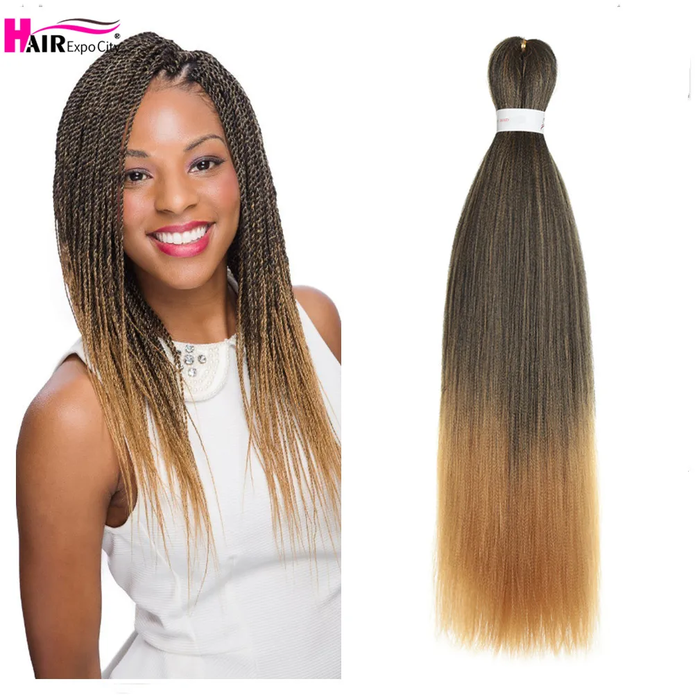 26 Inch  Jumbo Braids Hair Pre Stretched Expression Braiding Hair Ombre Synthetic Braid Hair Extensions Hair Expo City