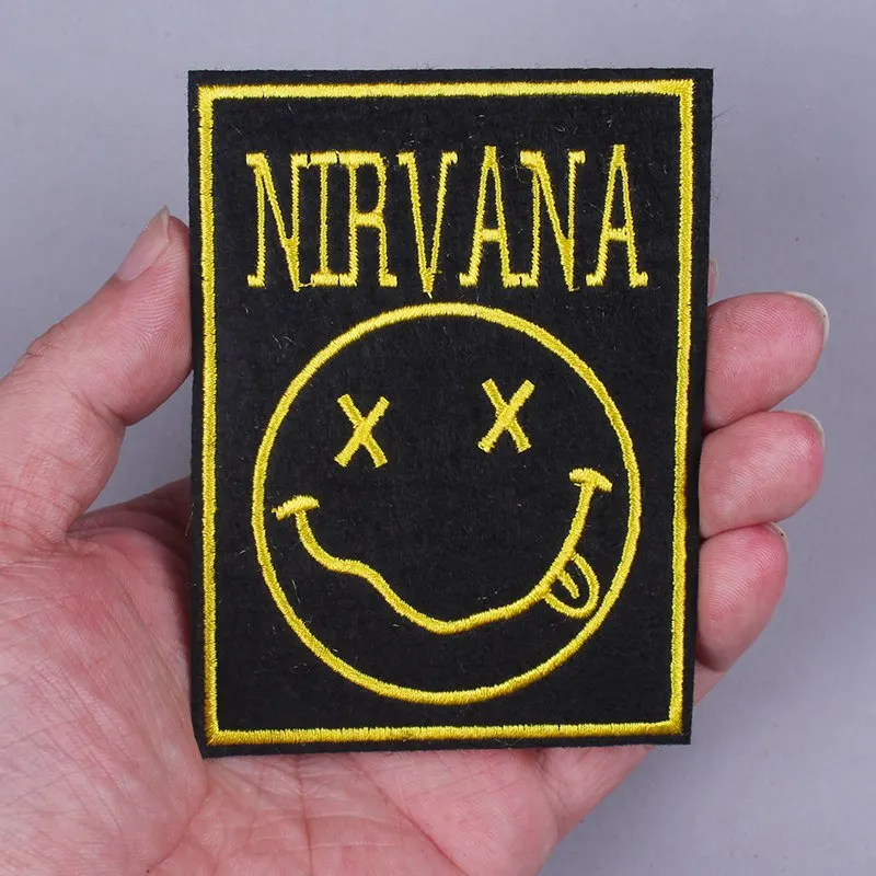 Сделай Сам Nirvana патчи для одежды нашивка в стиле панк nirvana вышивка патч ленточная