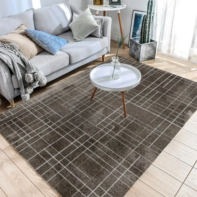 Modern Minimalist Carpet Gray Home Living Room Sofa Table Cover Morocco Bedroom Bed Blanket Northern European-Style - Цвет: 18