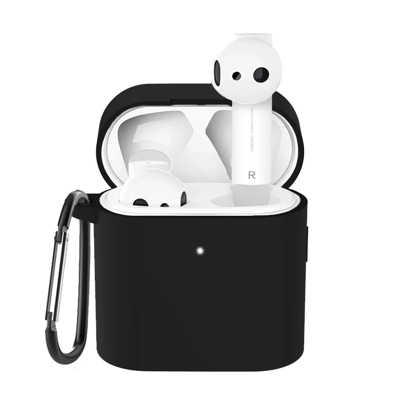 Черный Защитный чехол для Xiaomi mi Air 2 TWS Беспроводная Bluetooth сумка для гарнитуры чехол для наушников для Xiao mi Airdots Pro 2 противоударный - Цвет: Черный