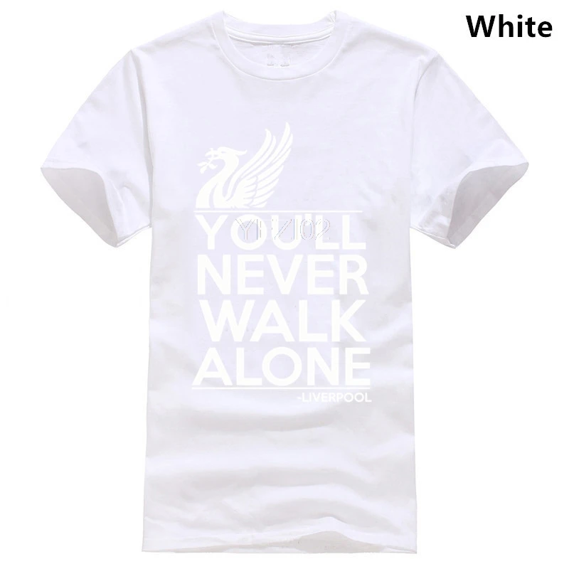 Ливерпуль футболка you'll never walk alone футбол Фан Клуб YNWA Мужская Подарочная футболка - Цвет: white