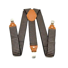 Ремень на подтяжках для взрослых мужчин 3 зажимы длинные висячие брюки с жаккардом мужской в горошек рубашка ремни плечевой ремень Модный повседневный