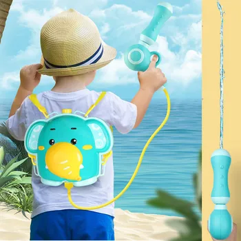 

2020 Funny Beach Nozzle Backpack Tank Set Kids Squirt Toy Children Cartoon Outdoor Water Toy WaterGun Toys Beach Sand Water Toys