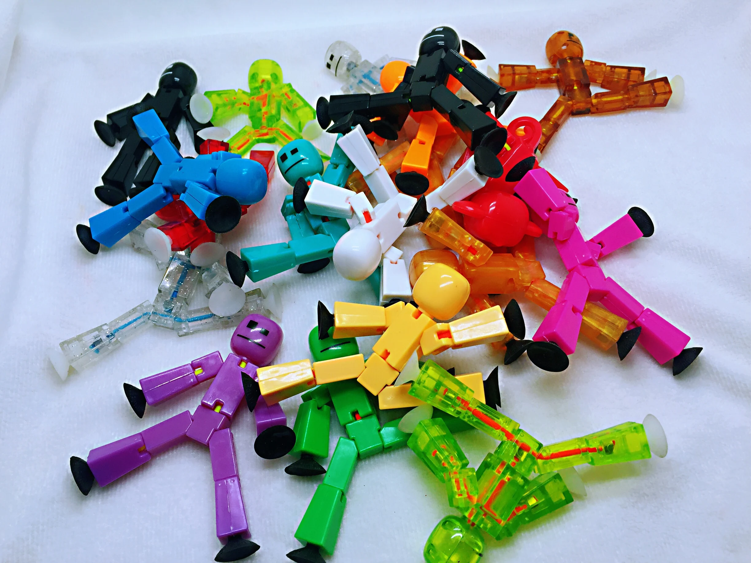 10 шт. различных цветов stikbot/мешок присоска деформируемая палка робот фигурка Детские модели в подарок stickbots
