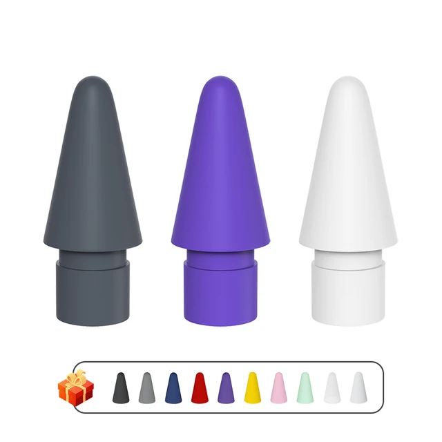 For Apple Pencil Tip Spare Nib Replacement Tip For Apple Pencil 1st 2nd Generation For Punta Apple Pencil 2nd Nib Stylus Pen Tip Gray Purple White