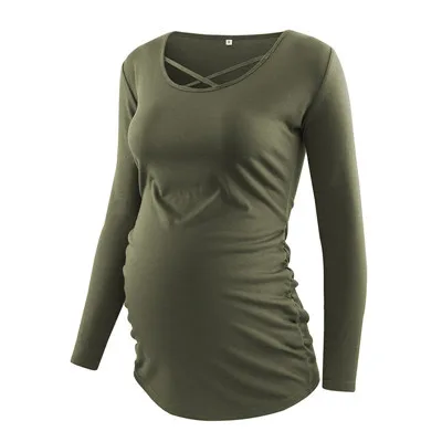 1pcs as pic Комплект из 3 предметов; женская одежда; Одежда для беременных; Блузы для беременных; однотонная Туника; Топ; рубашка; Удобный Повседневный Топ для беременных - Цвет: 1pcs as pic