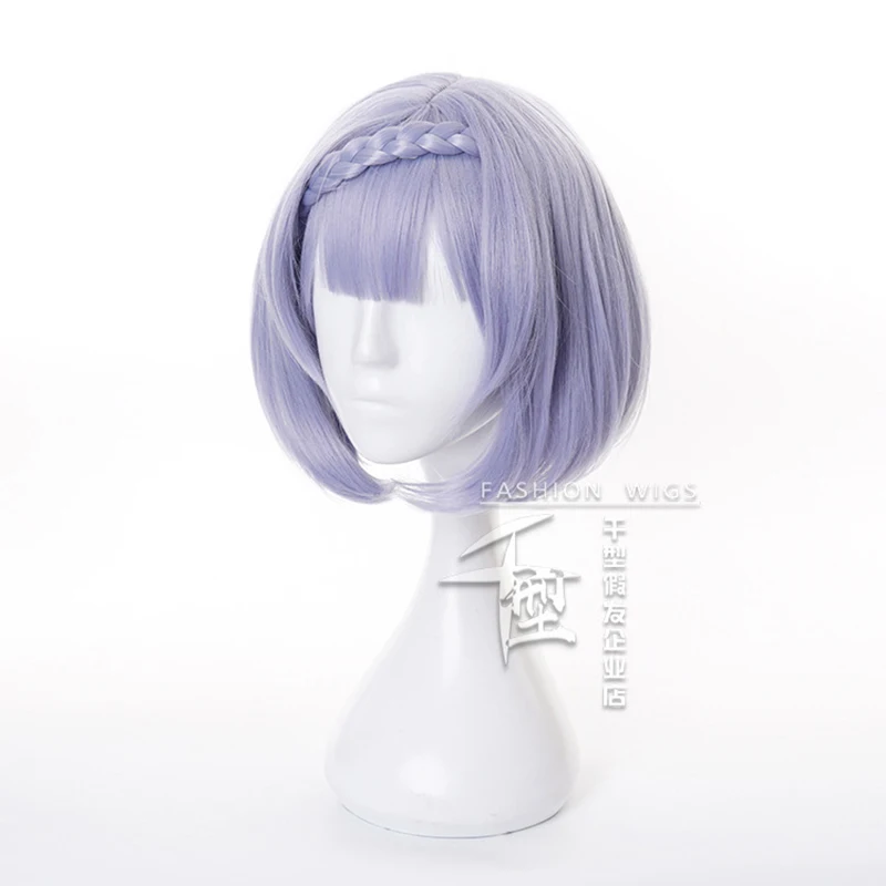 Game Genshin Impact Noelle Women Short Wig With Braid Cosplay Costume Heat Resistant Synthetic Hair Wigs