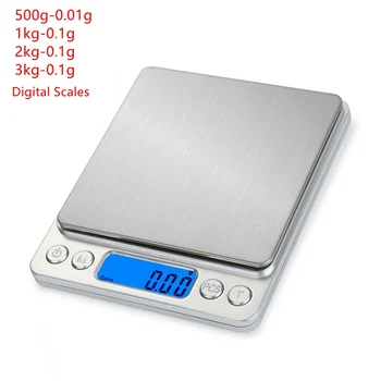 

0.01/0.1g 500g/1/2/3kg Precision LCD Digital Scales Mini Electronic Grams Weight Balance Scale for Baking Tea Weighing Scale