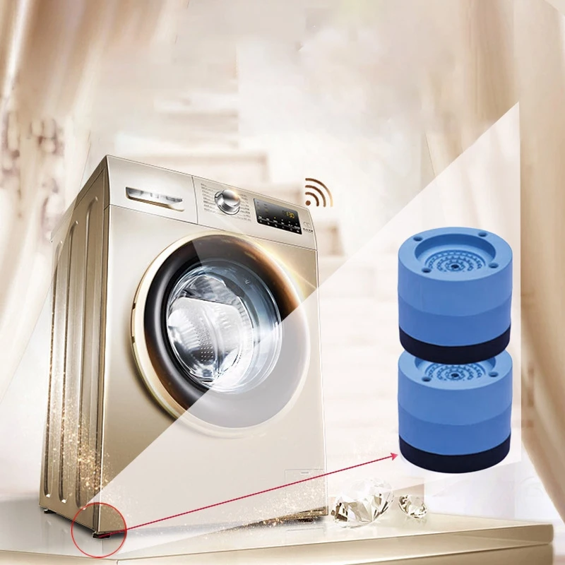 

4PC Washing Machine Anti Vibration Pad Shock Proof Non Slip Feet Mat Refrigerator Floor Furniture Protector Heighten 6cm