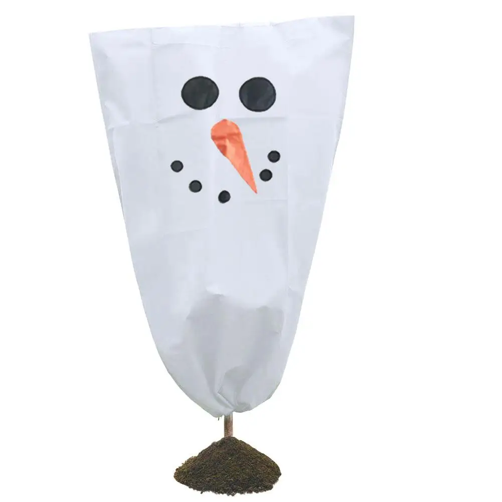 Winter Warm Christmas Tree Cover Plant Protecting Bag Frost Freeze Protection Cute Cartoon Tree Cover Christmas Decoration