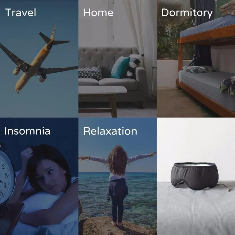 Sleepace Sleep Headphones,Comfortable Washable Eye Mask with Sound blocking/ Noise Cancelling Earphone Smart App remote control
