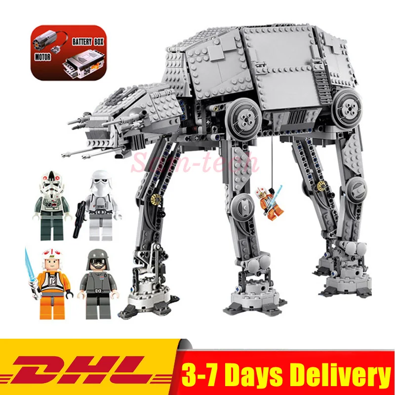 DHL Star 1137pcs Series Wars AT-AT The Robot Electric Remote Control Building Blocks Toys Compatible Legoinglys 05050 75054