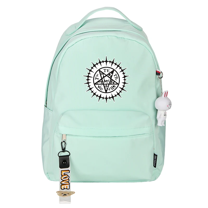 Hot Anime Black Butler Ciel Phantomhive Printing Backpack Cartoon Women Backpack Canvas Daypack Pink School Bags Rugzak - Цвет: GJL-WUXINGMANG