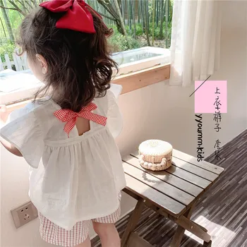 

2020 Korea Style Girls 2 PCS Set Shirt+ Shorts Summer Kids Girls Suits 1-6 Years