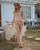 Women Crochet Beach Wide Leg Pants See Through Swimwear Bikini Cover Up Lady Sexy Hollow Out Long Trousers ► Photo 2/6