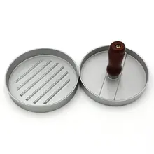 Алюминиевый Патти пресс-форма для гамбургера с деревянной ручкой бургер давление пресс бургер делая инструменты кухонные аксессуары