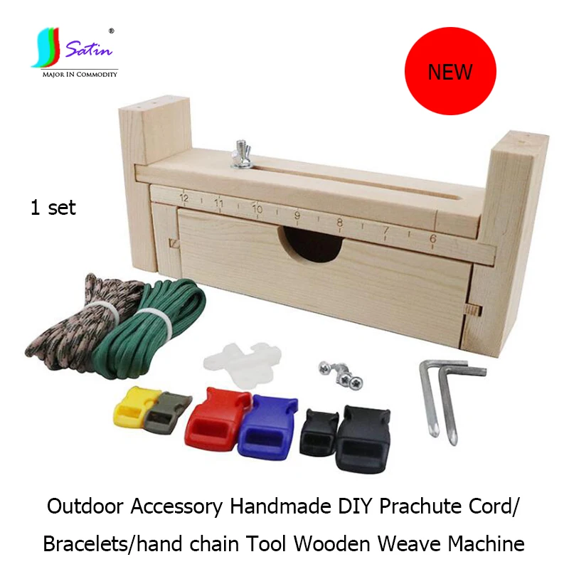 

Handmade DIY Outdoor Accessory Prachute Cord/ Bracelets/ Hand Chain Make Tool Suit Wooden Weave Machine S0026F