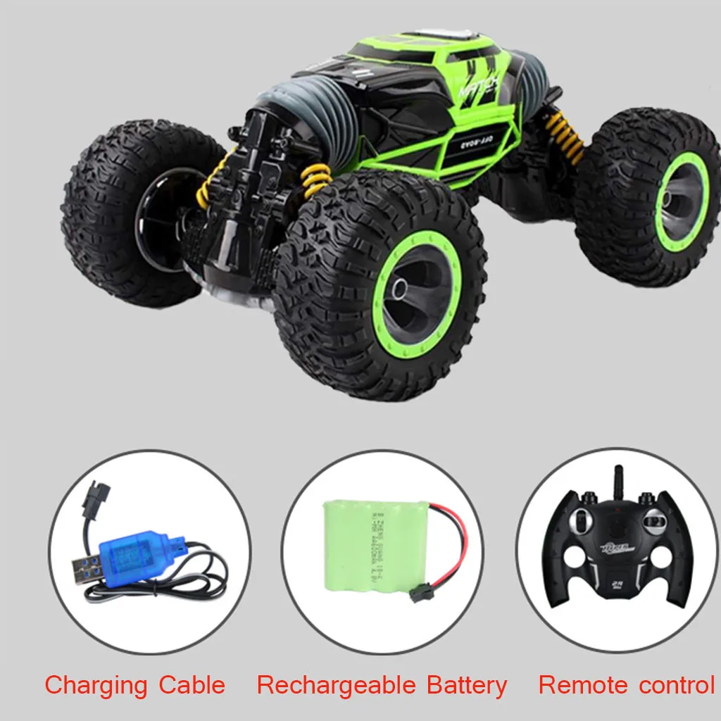

Rc Car Kids Toys Boys Cars 2.4ghz 1/16 4wd Double-sided Remote Control Car Rc Stunt Car Toy Gifts Toys For Children De8