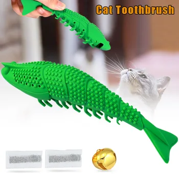 

Hot Cat Toothbrush Chew Catnip Toy Crayfish Shape Kitten Teeth Cleaning Dental Care XJS789