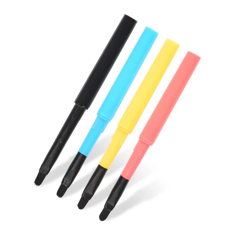 

12pcs 4color Retractable Makeup Cover Cosmetic Gloss Lipstick Lipbrush Lip Brush Mini Lip LinerTool