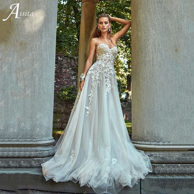 Elegante Uma Linha Princesa Vestidos De Casamento 2022 Querida Sem Mangas Vestido  De Noiva Rendas Apliques Vestido De Noiva Vestidos De Novia - Vestidos De  Casamento - AliExpress