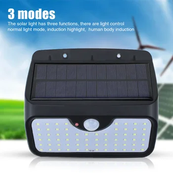 

64LED Solar Light 3 Modes Motion Sensor Solar Wall Lamp Outdoor Waterproof IP65 Bright Energy Saving Yard Garden Lamps