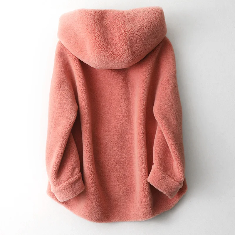 Echte Winter 2020 Bontjas Vrouwen Lange Schapen Shearling Overjas Echt Roze Bontjas Hooded Natuurlijke Wol Jassen 59325 Echte Winter 2020 Bontjas Vrouwen Lange Schapen Shearling Overjas Echt Roze Bontjas Hooded Natuurlijke Wol Jassen 59325