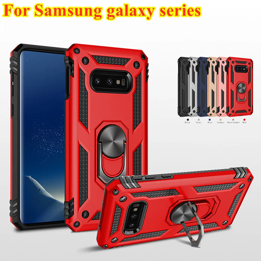 

phone Case For Samsung galaxy A50 S10 S9 S8 Note 8 9 10 J4 J6 A7 A8 A30 A70 A80 M30 M20 Luxury Armor Magnetic Holder Ring Cover