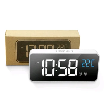 

Digital Alarm Clock, Electronic LED Time, Large Display, Made Electric Clocks for Bedroom, Bedside