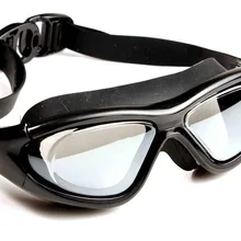 Leacco для мужчин и женщин, плавательные очки es, большая коробка, очки для плавания, гальваническое покрытие, анти-туман, гладкое стекло, большая оправа, очки M