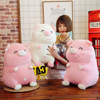 

Plush Toys Creative Elastic Super Soft Fabric Down Cotton Smile Pig Plush Toys Doll Children's Doll Birthday Gift for Kids