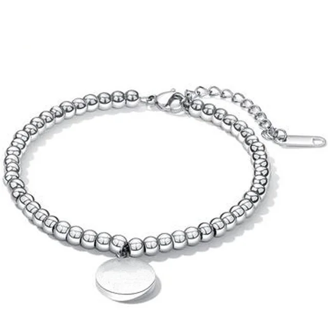 Stainless Steel Love Heart Bracelets For Women Party Gift Fashion Joyas de Chain Charm Bracelets Jewelry Wholesale Text Engraved 