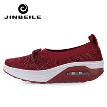 Г. Женская обувь на тонком каблуке дышащие туфли на платформе новые летние туфли без застежки, ультралегкие женские туфли для похудения