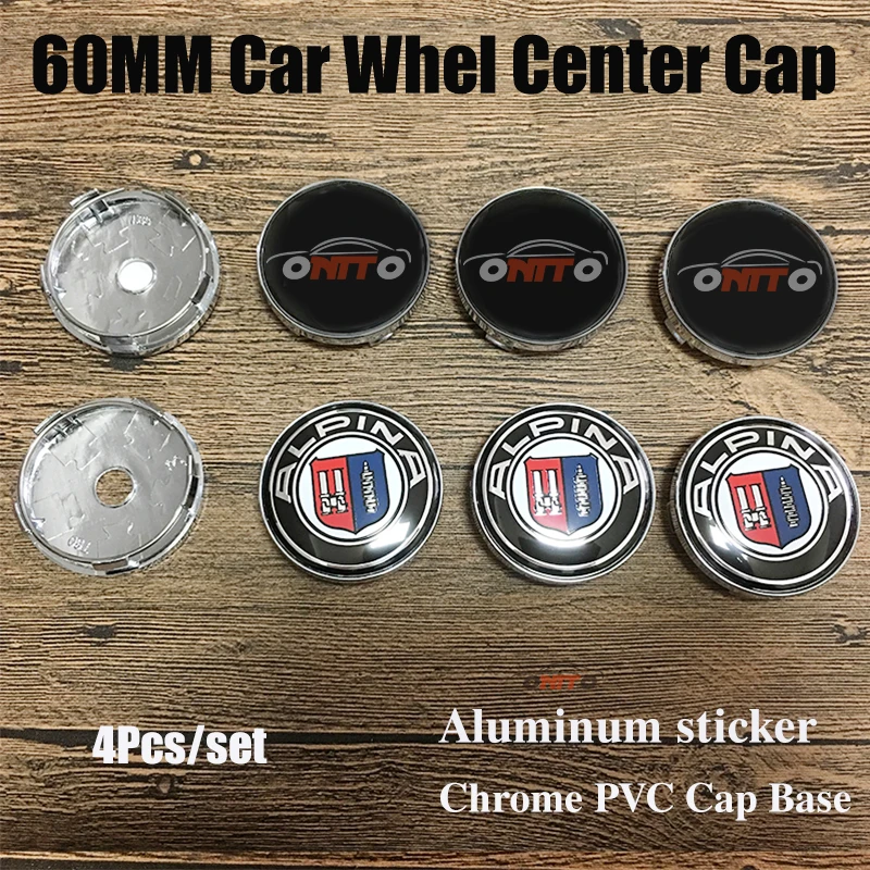 

4PCS Car Styling 60mm 2.36inch 6CM ABS/PVC Car Wheel Center Cap Wheel Badge Emblem For E60 E90 F10 F30 F15 E63 E64 E65 E86 E89