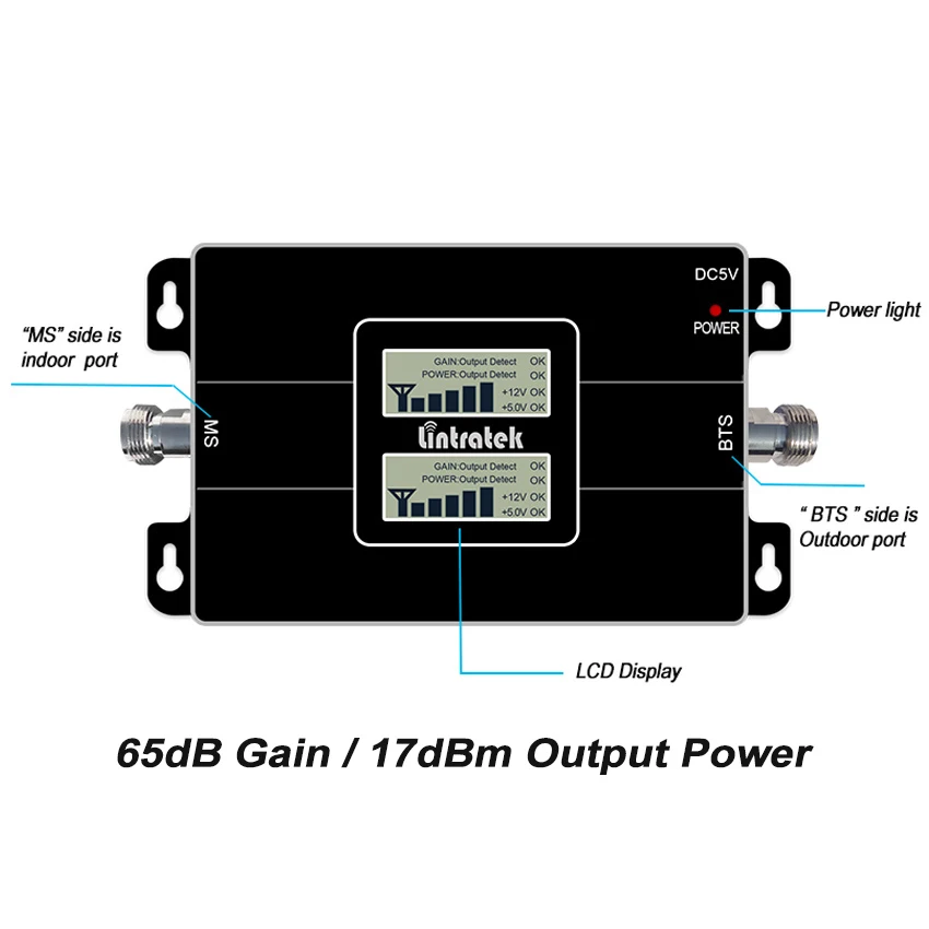 Lintratek GSM 900 1800 dcs 2G 4G двухдиапазонный усилитель сигнала повторитель МГц DCS данных