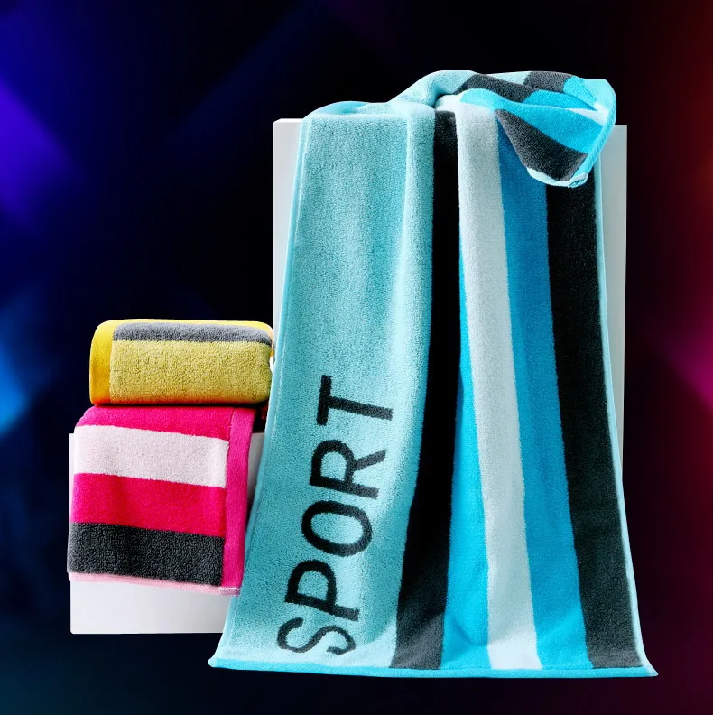 Junwell 40X95cm Larger Size Sports Towel 100% Cotton Terry Gym Towel toalha de esportes Swimming Travel essiential 3 colors