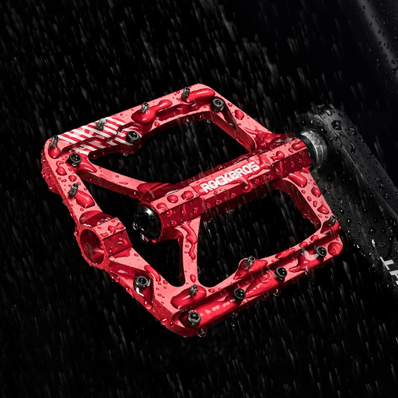 

Велосипедные педали ROCKBROS, нескользящая втулка DU для горного велосипеда, высокоскоростной подшипник, алюминиевый сплав, аксессуары для езды