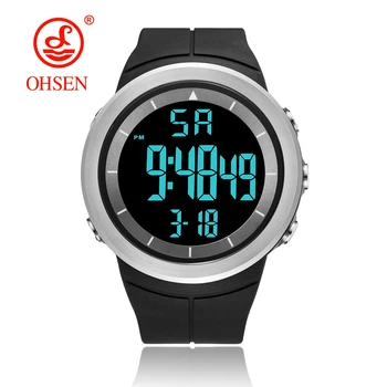 

OHSEN Digital Watch Men LED Waterproof Chronograph Alarm Electronic Sport Watch Outdoor Sport Wristwatch Reloj Relogio Masculino