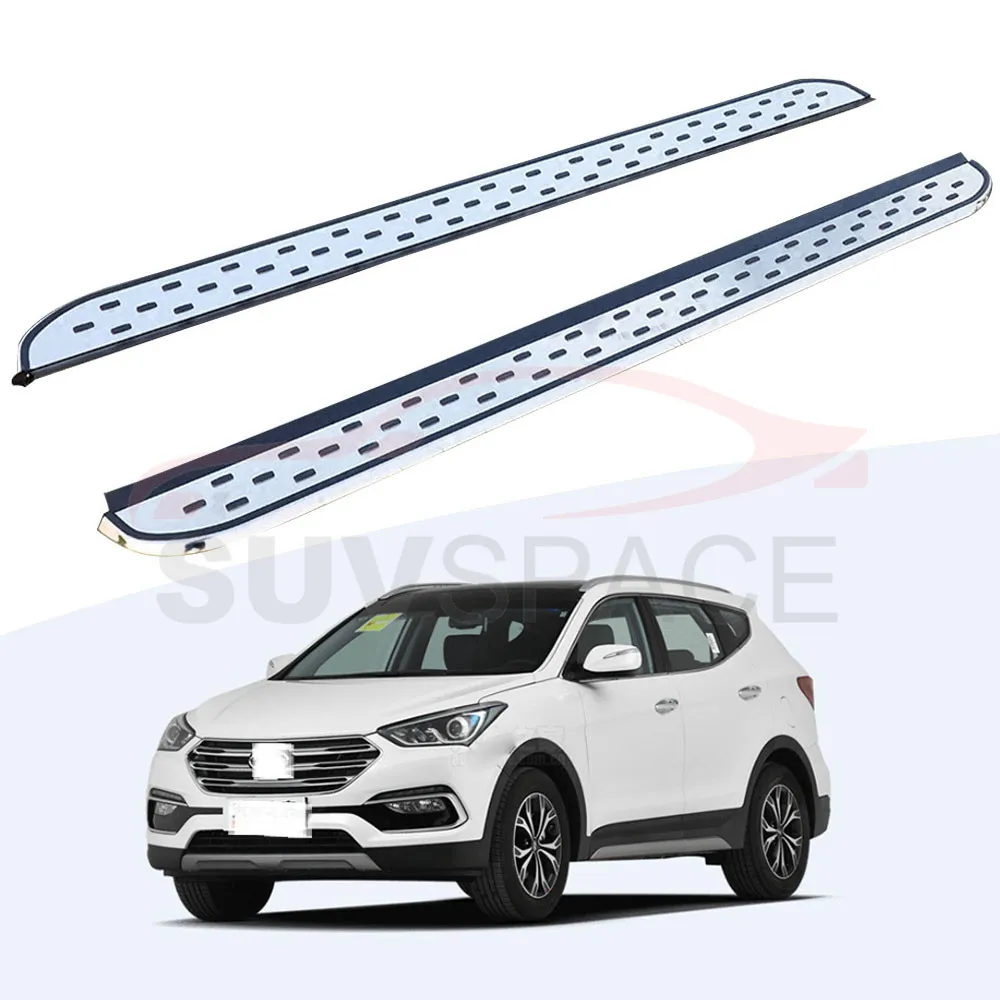 Боковой Шаг подходит для hyundai Santa Fe Sport 2013- Беговая доска nerf bar 2 шт. Левая Правая алюминиевая боковая ступенчатая боковая педаль