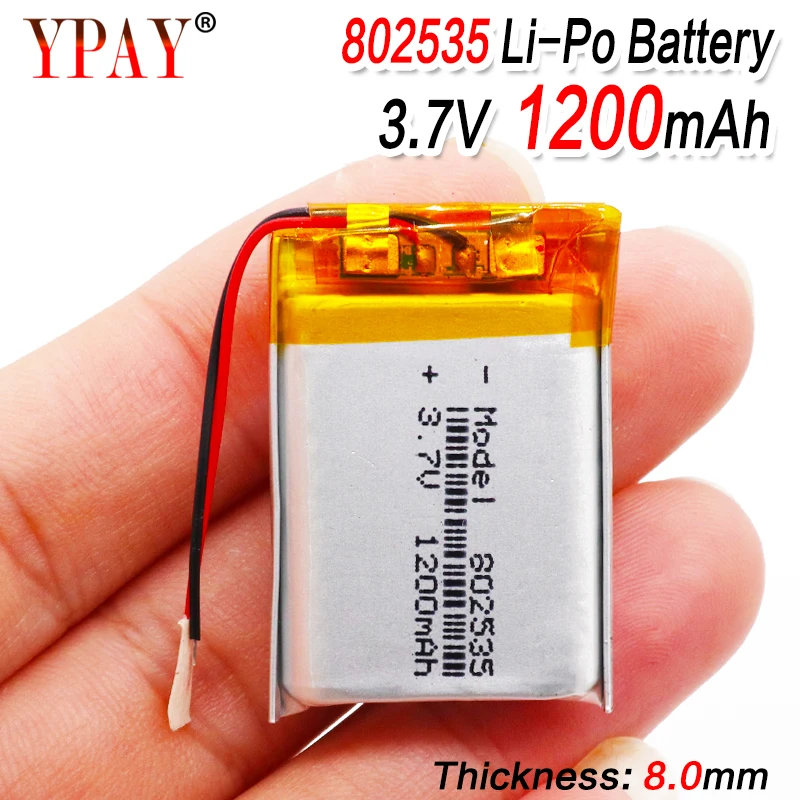 1/2/4 шт. высокое качество 3 7 V 802535 1200mAh литий ионный полимерный Батарея вольт ионная