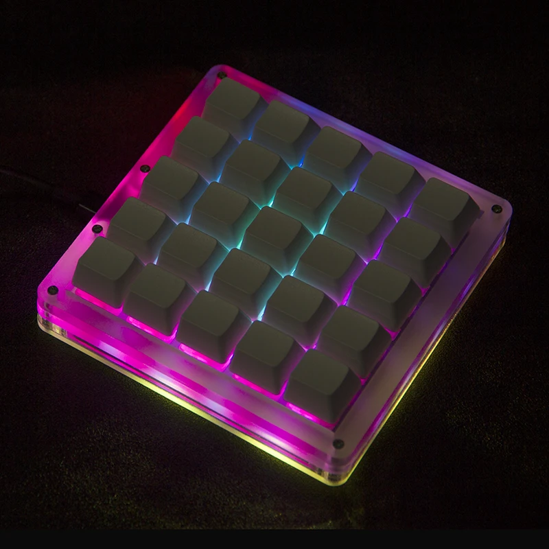 Interruptor Cereja, RGB Backlight, Teclado Programação, Janela Macropad, Mac, 25 Chaves