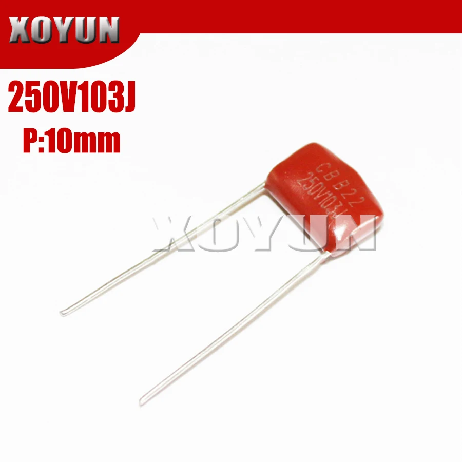 10 шт./лот CBB 250V103J 10N шаг 10 мм 103J 250 В CBB полипропиленовый ...
